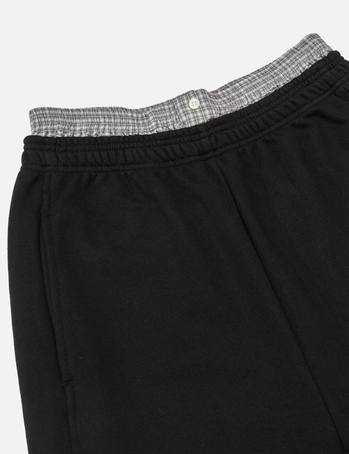 Layered Check Sweatpants