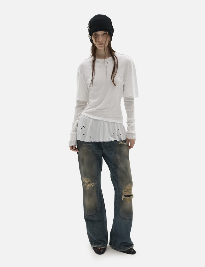 Layered Long-Sleeve Top