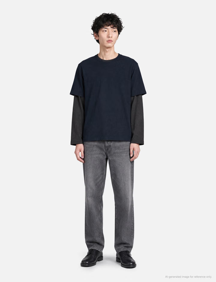 Layered Mix Cut Long Sleeve T-Shirt