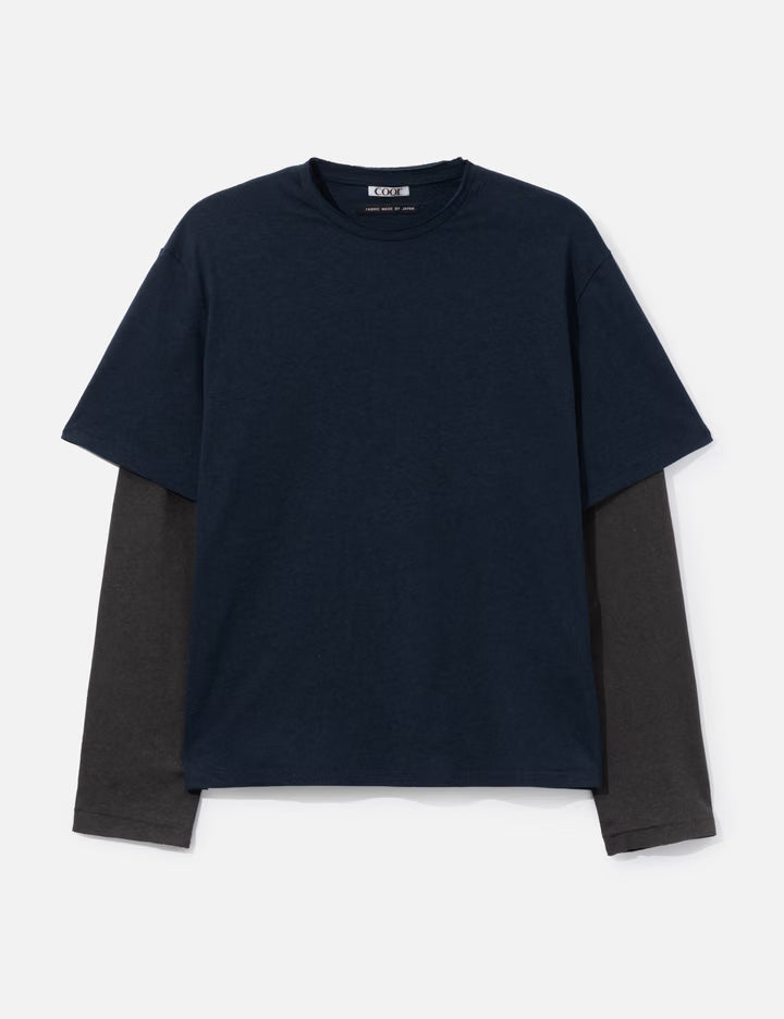 Layered Mix Cut Long Sleeve T-Shirt