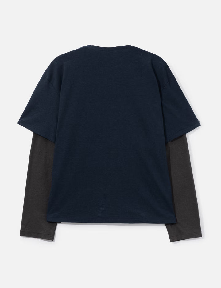 Layered Mix Cut Long Sleeve T-Shirt