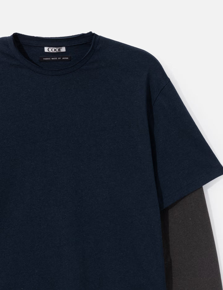 Layered Mix Cut Long Sleeve T-Shirt