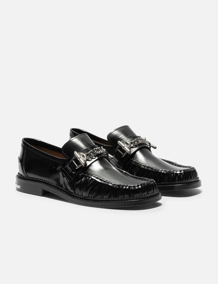 Leather Chain Loafers