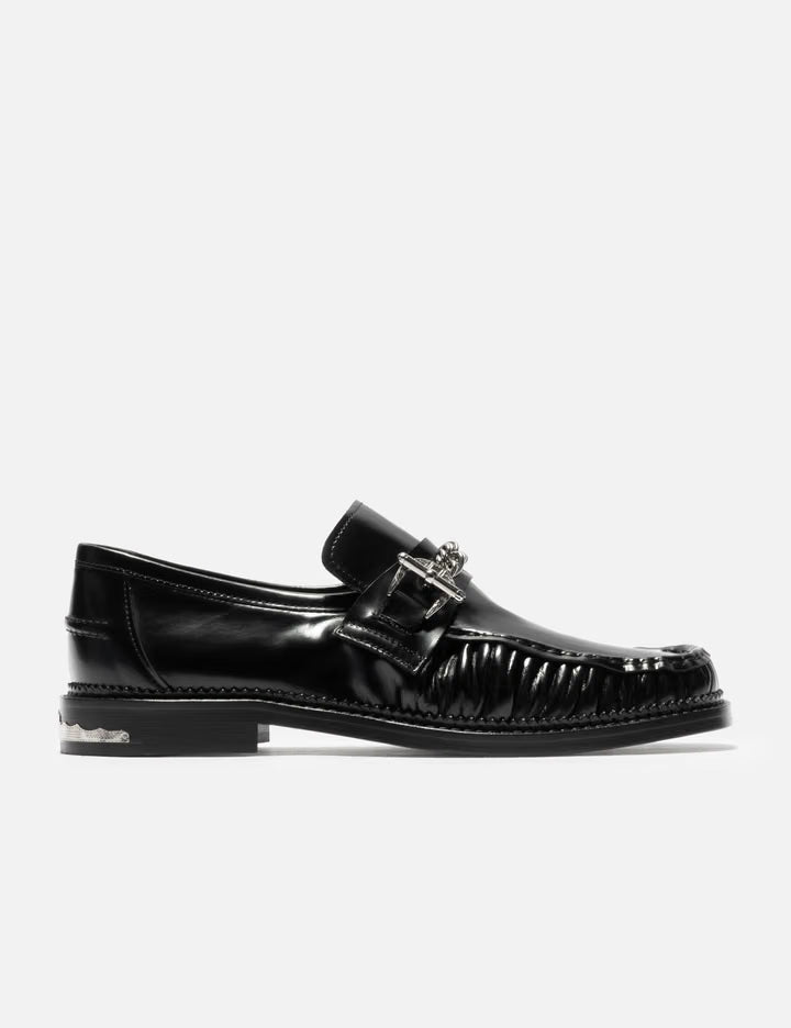 Leather Chain Loafers