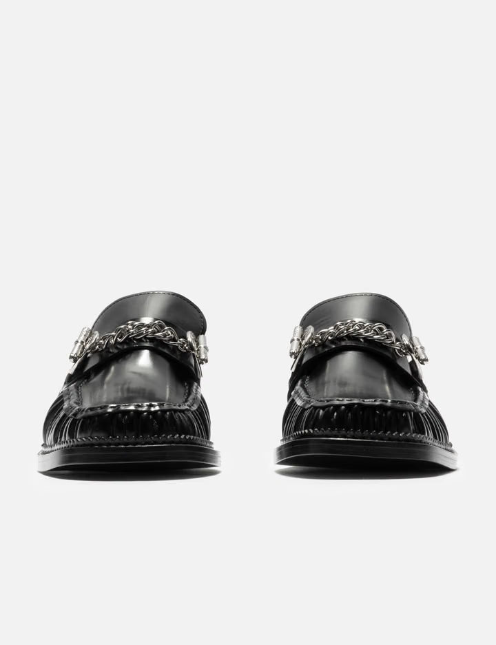 Leather Chain Loafers