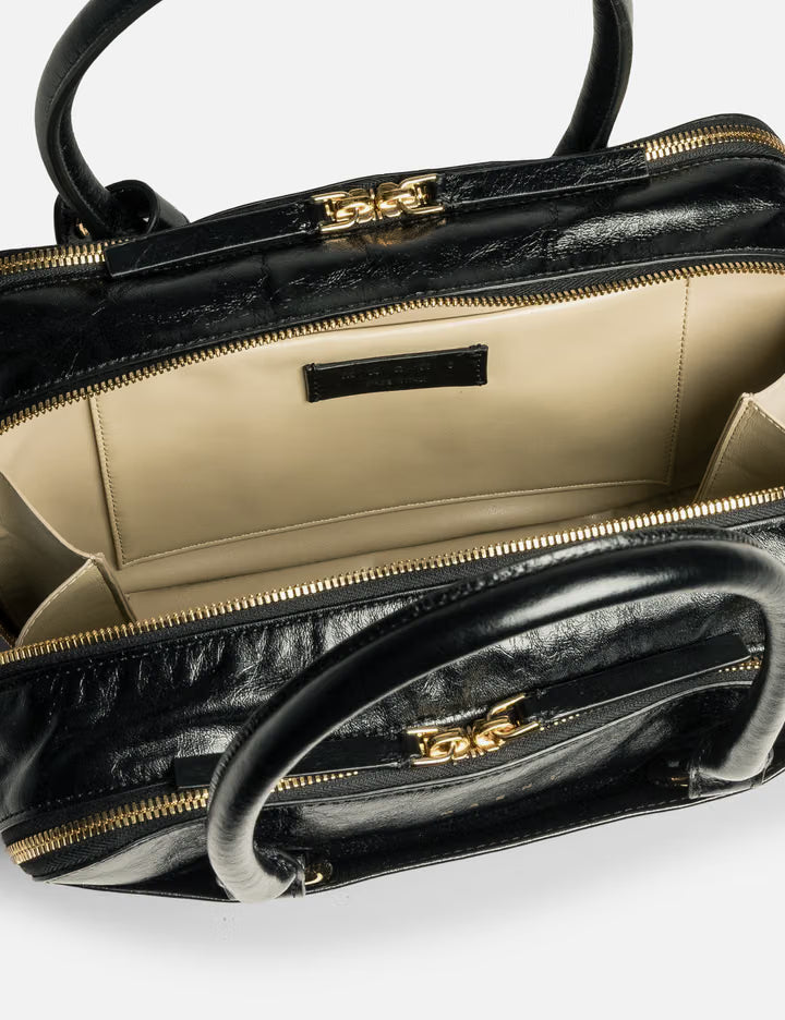 Leather Small Boxyne Bag