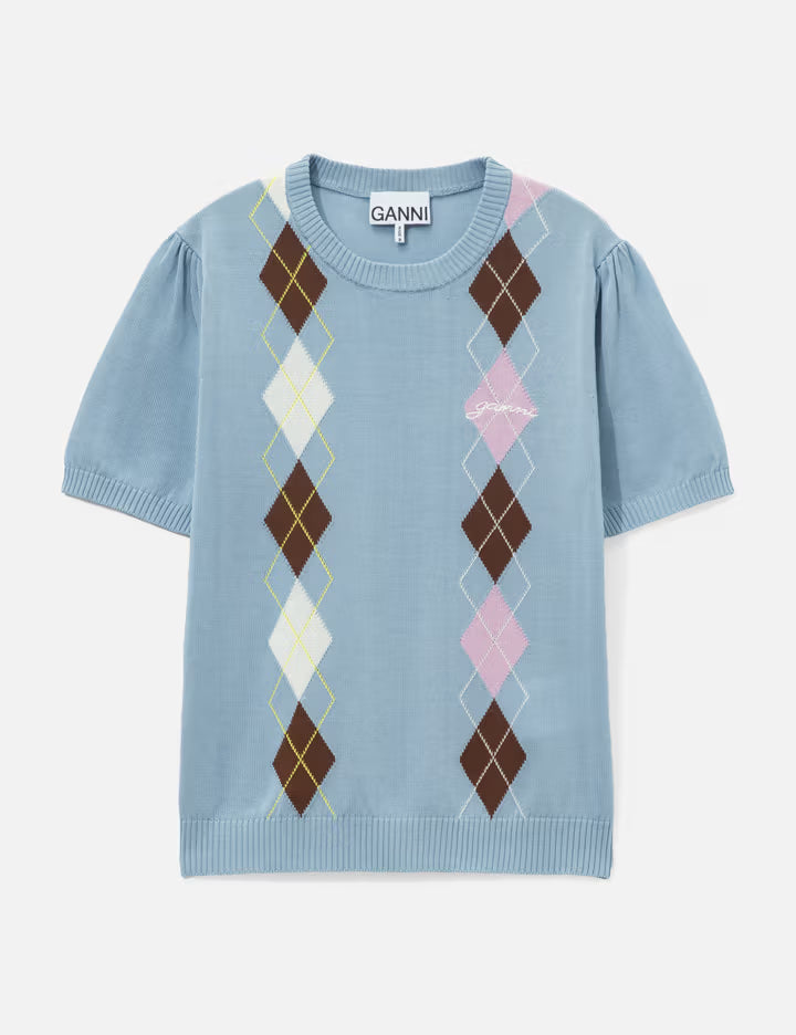 Light Cotton Argyle T-Shirt