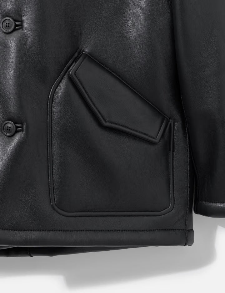 Linking Binding Fake Shearling Half Coat