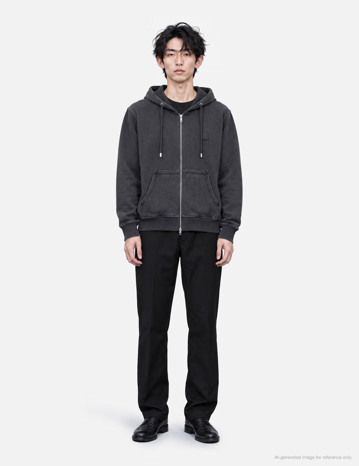 Logo Faded Zip-Up Hoodie
