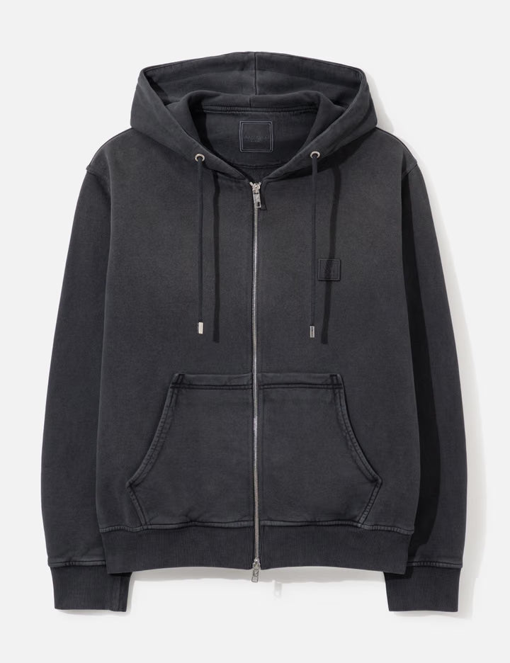 Logo Faded Zip-Up Hoodie