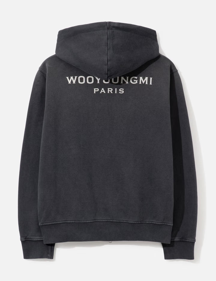 Logo Faded Zip-Up Hoodie