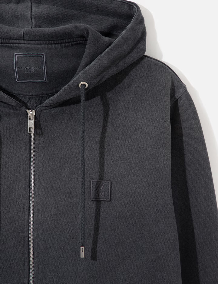 Logo Faded Zip-Up Hoodie