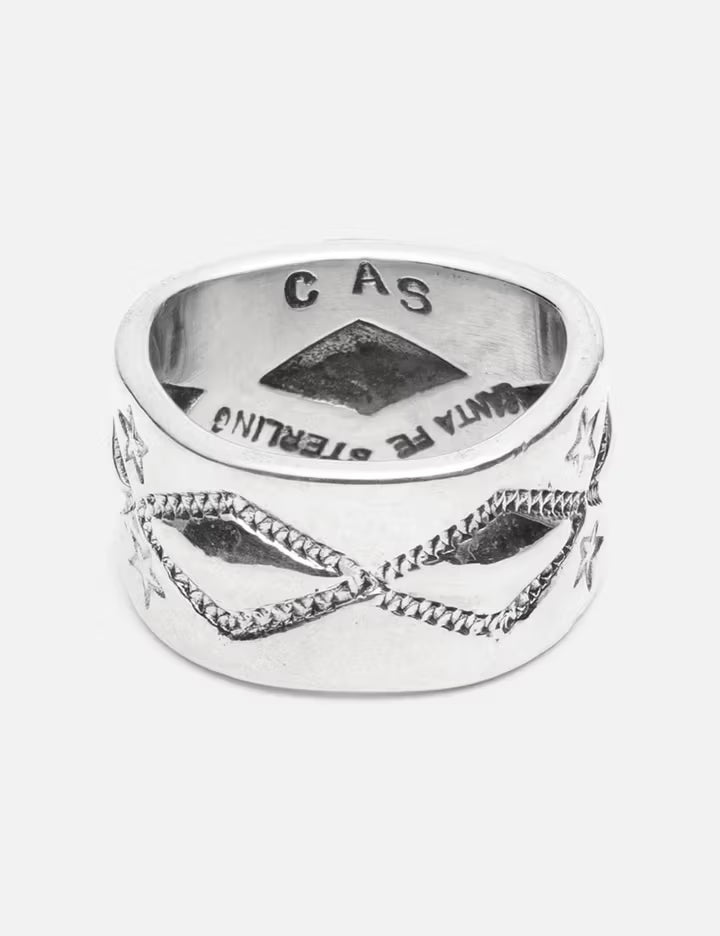 Long Diamond Star Ring