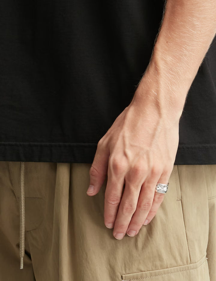 Long Diamond Star Ring