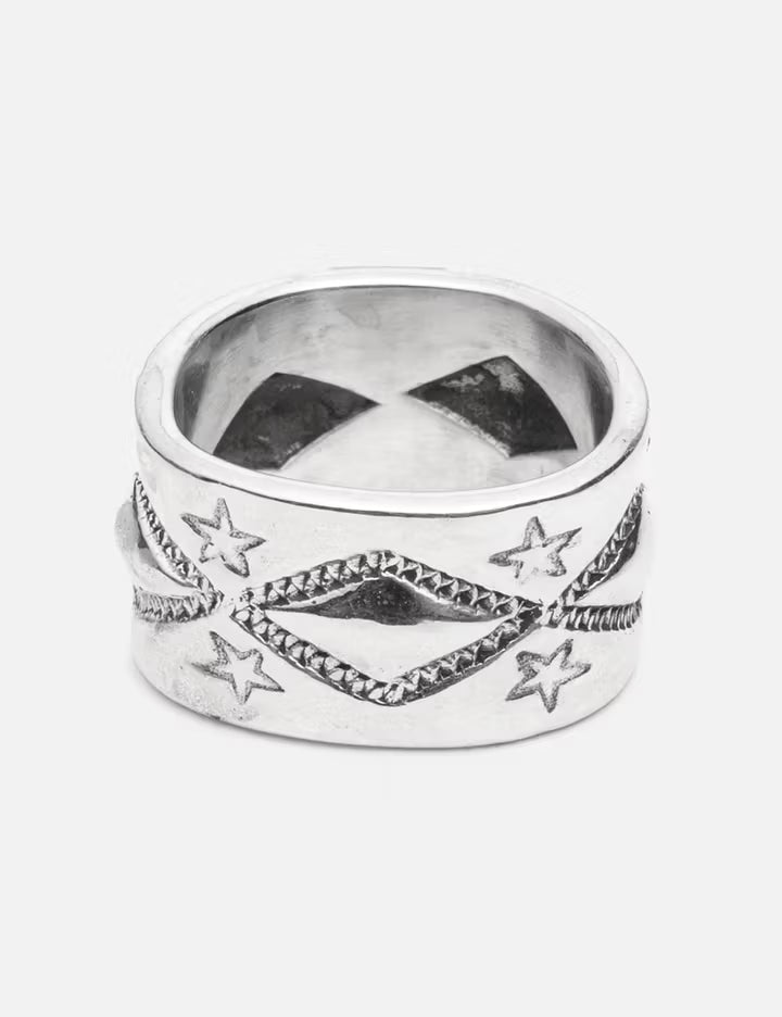 Long Diamond Star Ring