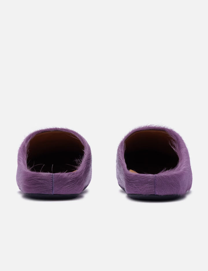Long Hair Calfskin Fussbett Sabot