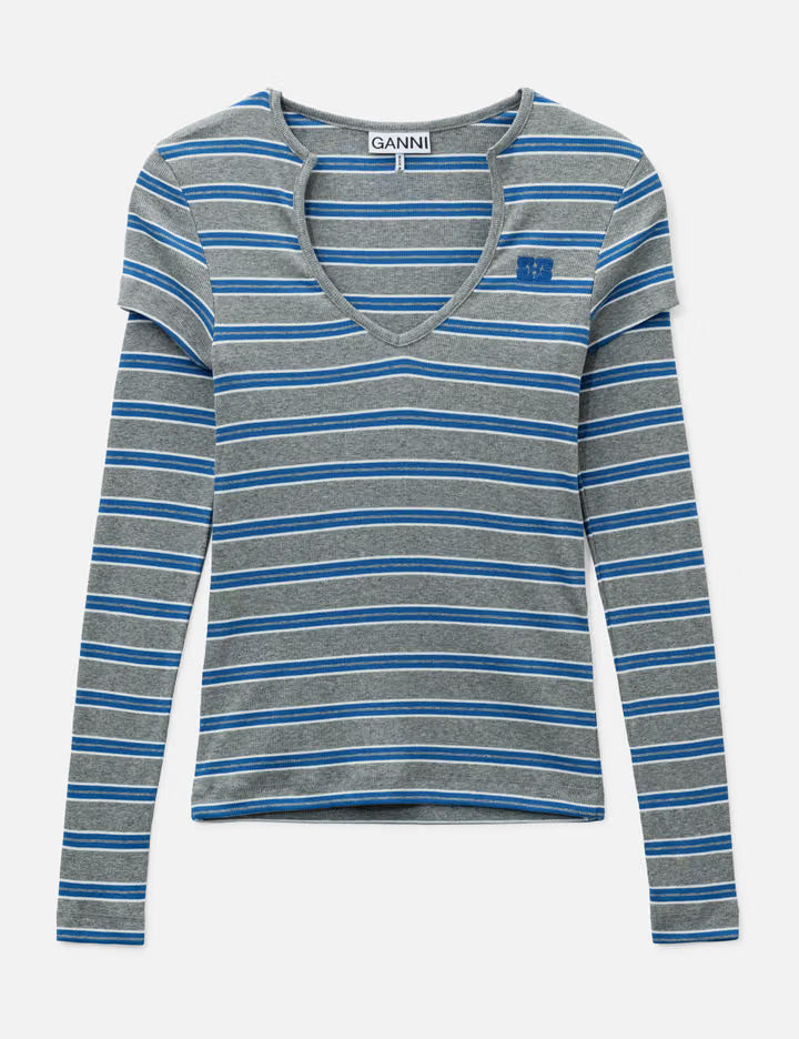 Long-Sleeve Top In Stripe