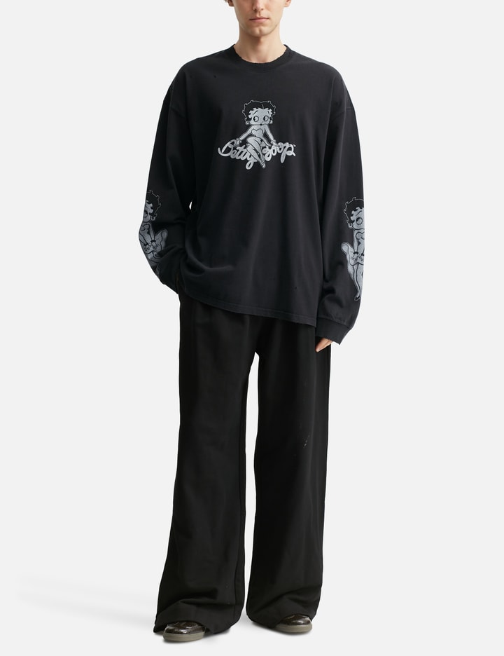 Mastermind World x X Betty Boop Damaged Boxy Long Sleeve T-shirt