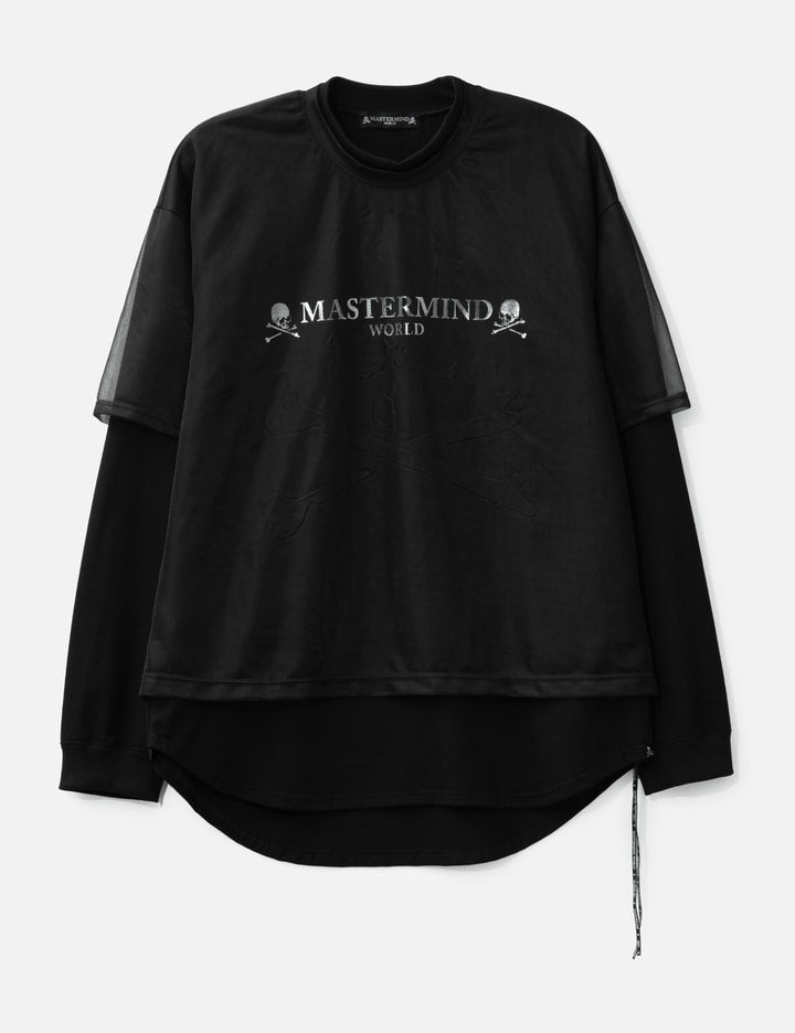 Sheer Layered Boxy Long Sleeve T-shirt
