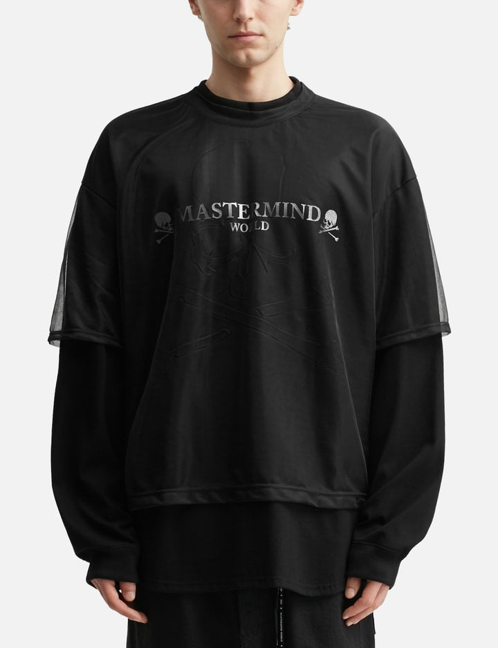 Sheer Layered Boxy Long Sleeve T-shirt