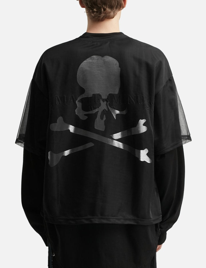 Sheer Layered Boxy Long Sleeve T-shirt