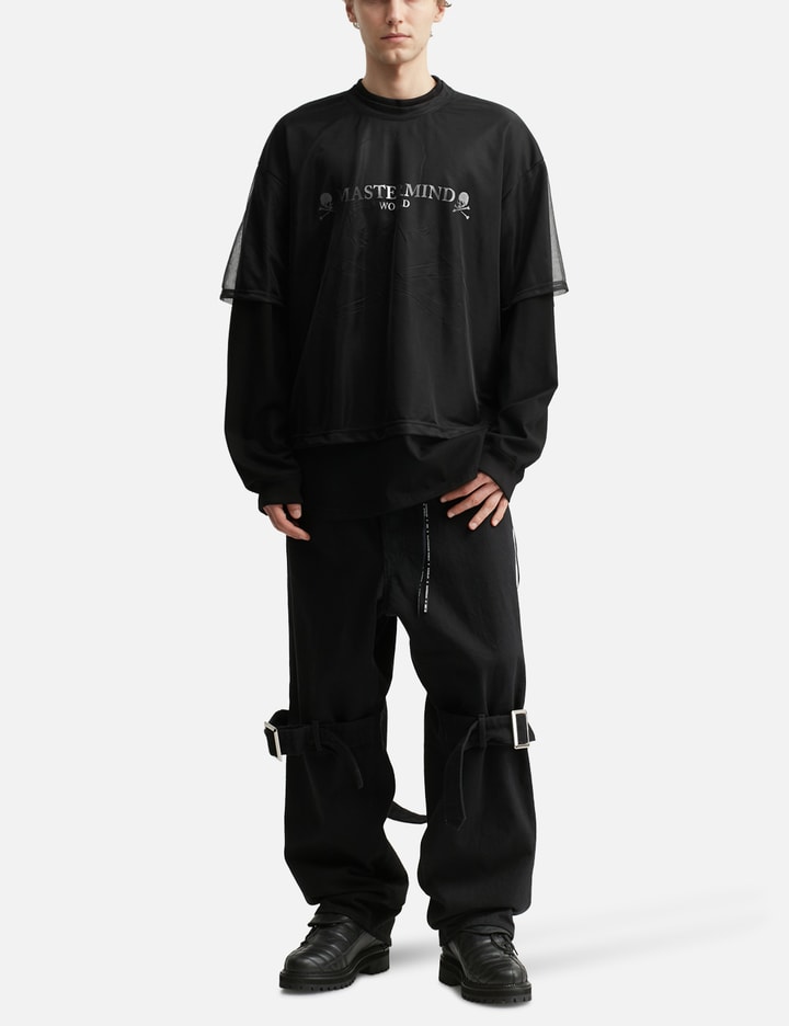 Sheer Layered Boxy Long Sleeve T-shirt