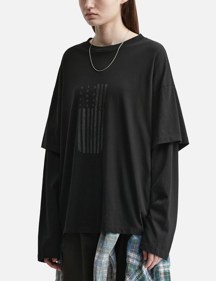 Graphic Double Layer Tee (American Flag)