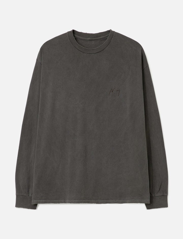 Embroidery Dyed Long Sleeve T-shirt