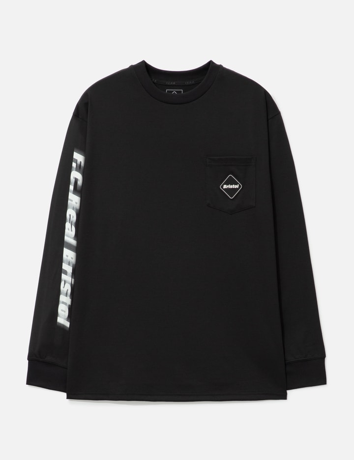 Blurred Logo Long Sleeve Team Pocket T-shirt