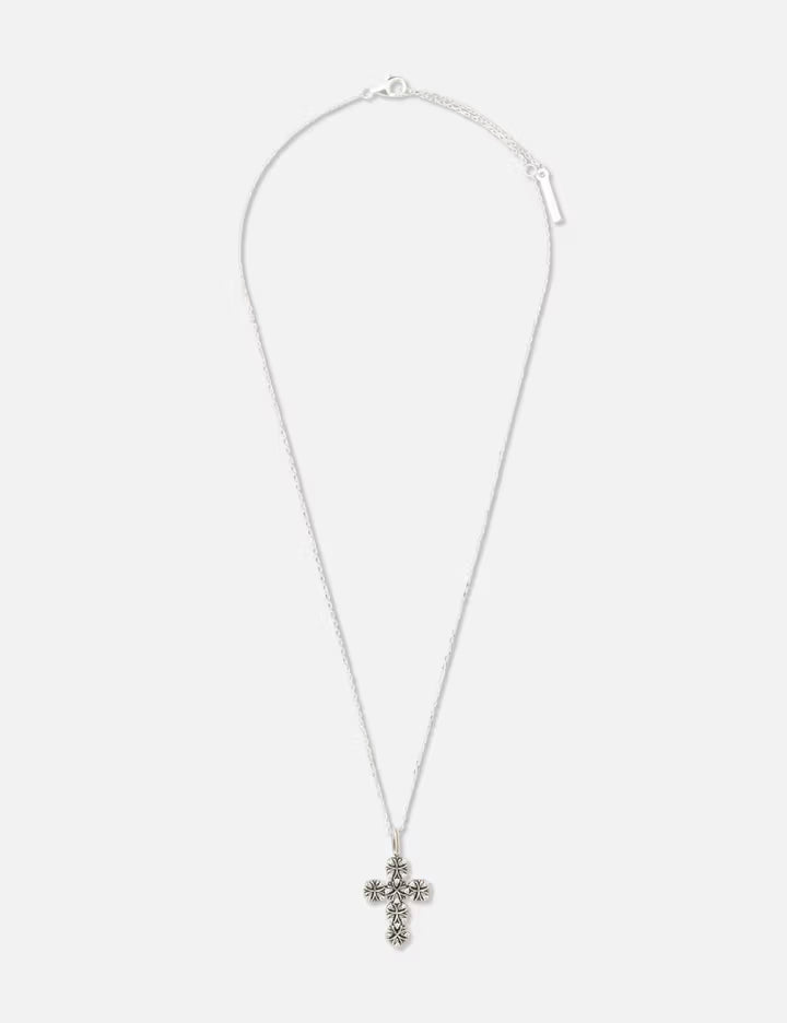 Maltese-Cross Quadruplets Cross Pendant Necklace