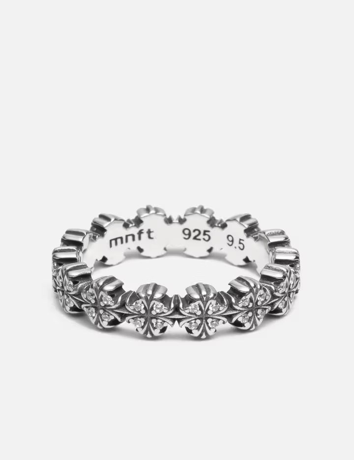 Maltese-Cross Quadruplets Oxidised Classic Ring