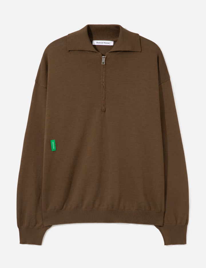 Merino Wool Quarter Zip Sweater