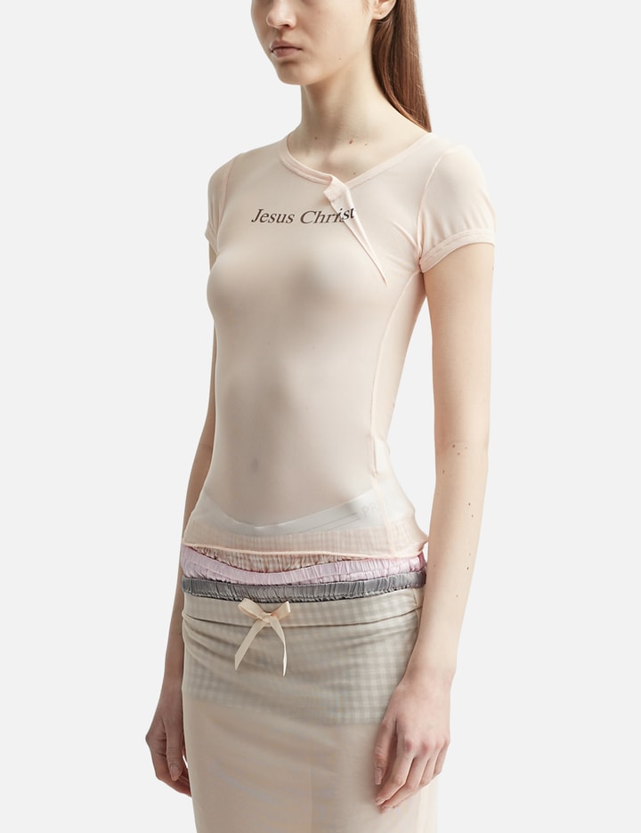 Jesus Christ Fold Sheer T-shirt