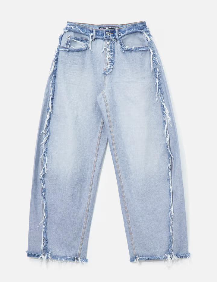 Mid-Rise Inverted Blow Up Jean With Embossed Logo