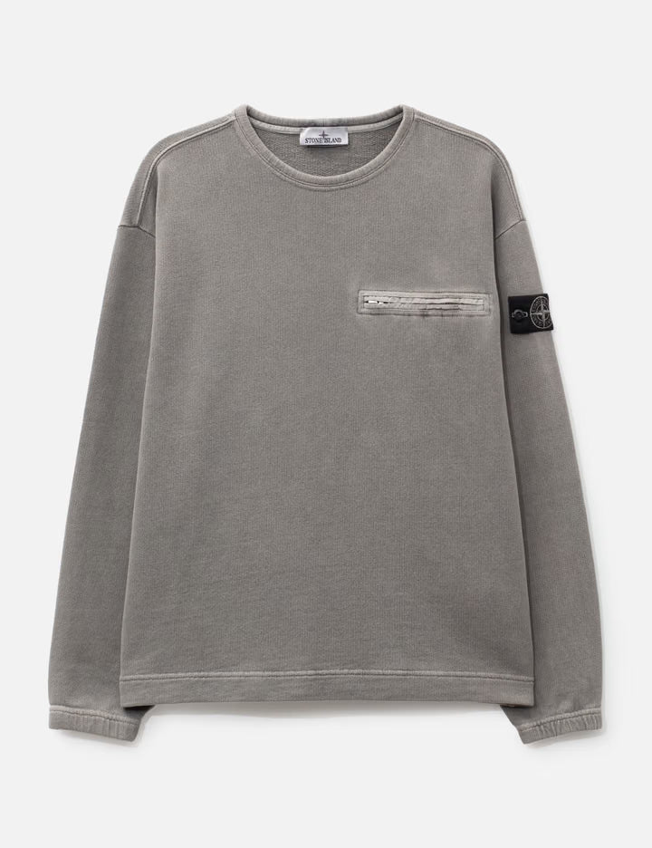 Mineral Dyed Cotton Fleece Oversized-Fit Crewneck Sweatshirt