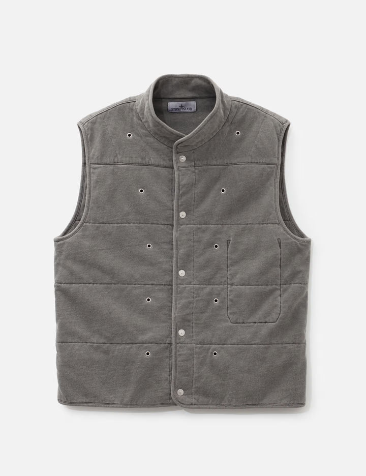 Mineral Dyed Cotton Gabardine-TC Jacket With Removable Vest