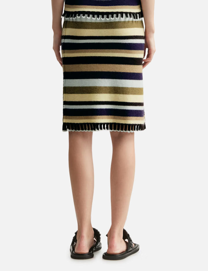 Mini Fringe Knit Skirt