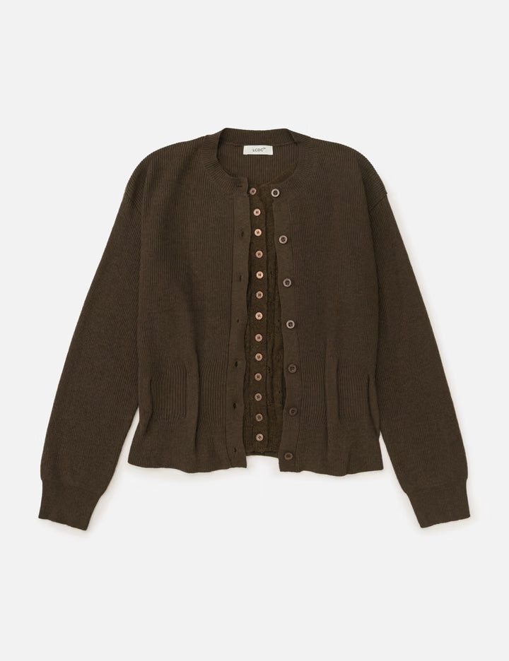 Mixed Layered Cardigan