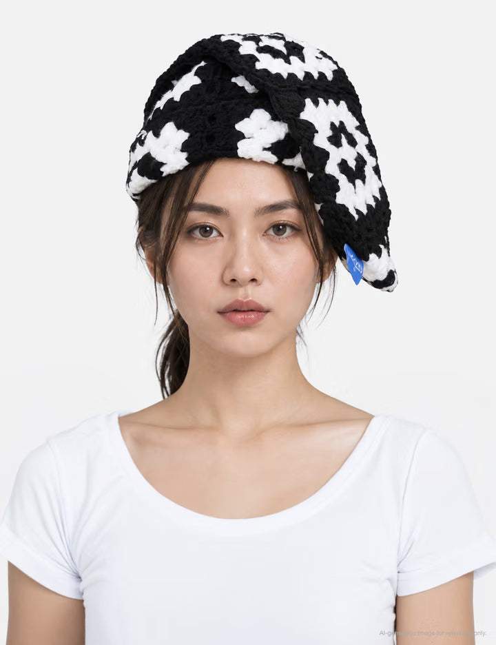 Mono Square Crochet Sock Hat