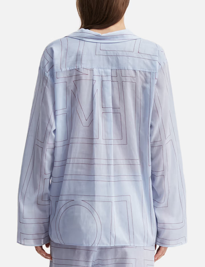 Monogram Cotton-Blend PJ Top