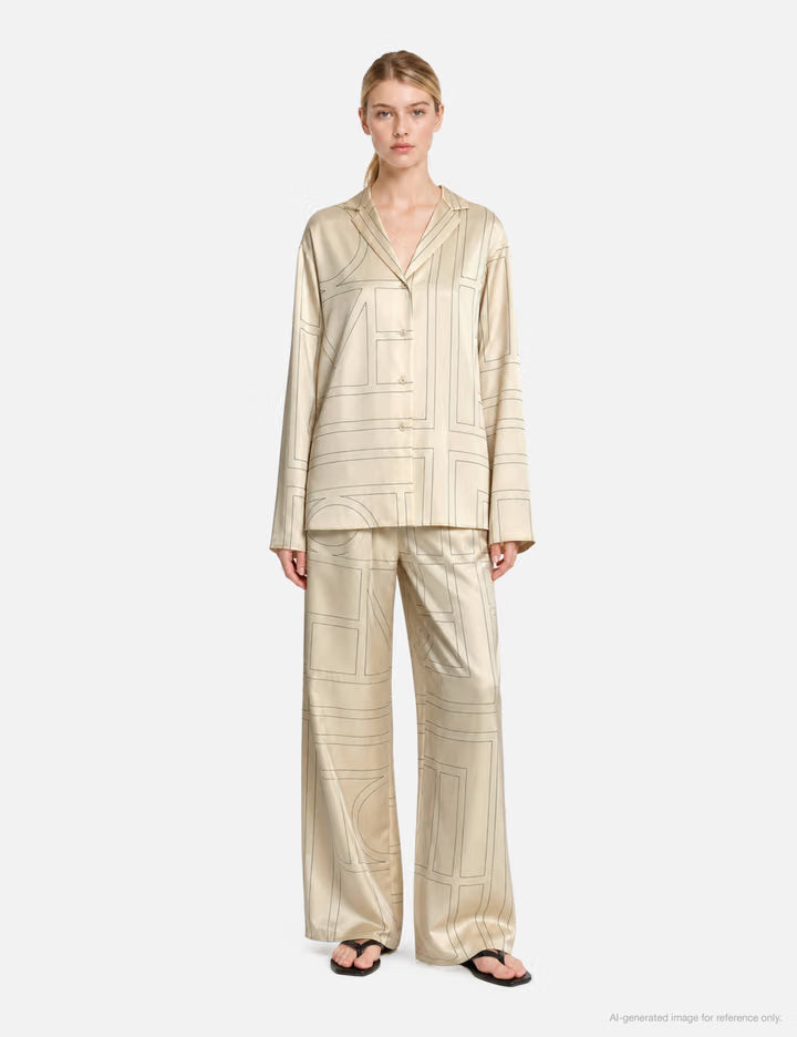 Monogram Silk PJ Bottoms
