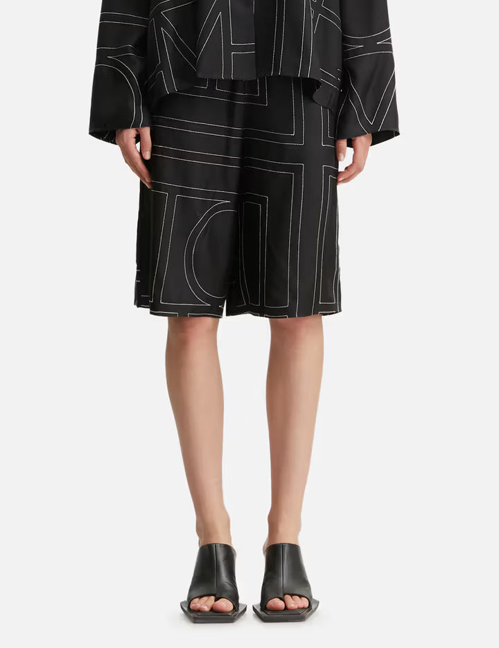Monogram Silk PJ Culottes