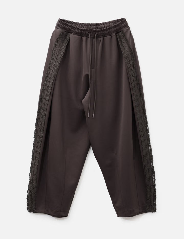Multi Lace Trim One Tuck Track Pants