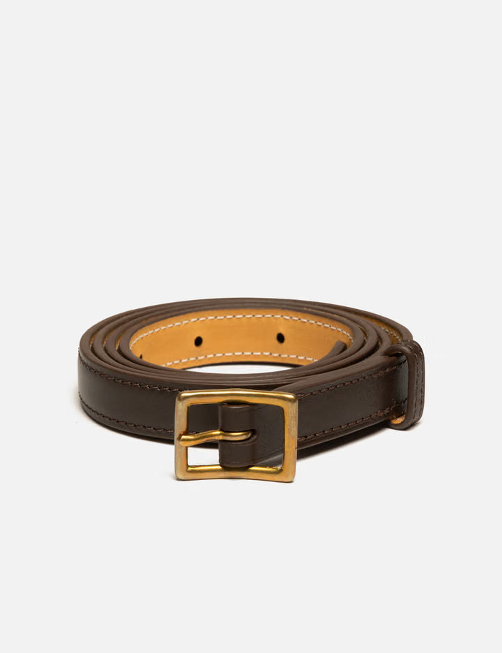 Narrow Calf Leather Belt