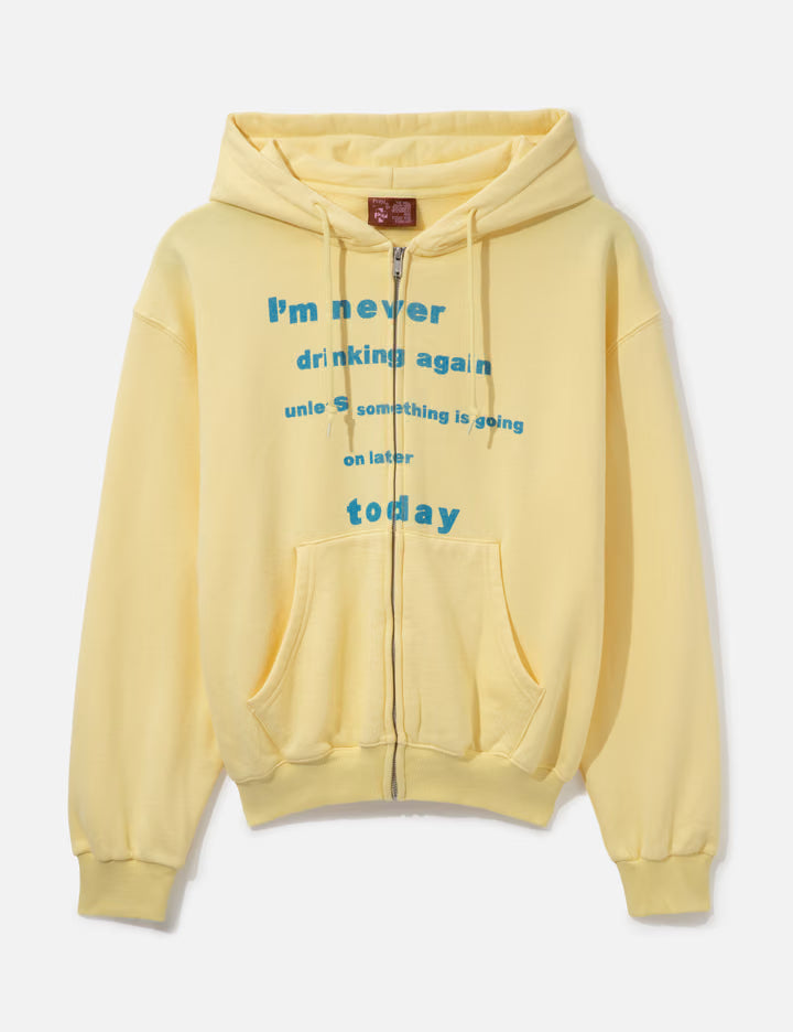 Never Drinking Again Yellow Hoodie
