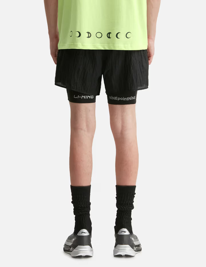 NīNEpointNīNE X Li-Ning Light Tracking 2 In 1 Running Shorts