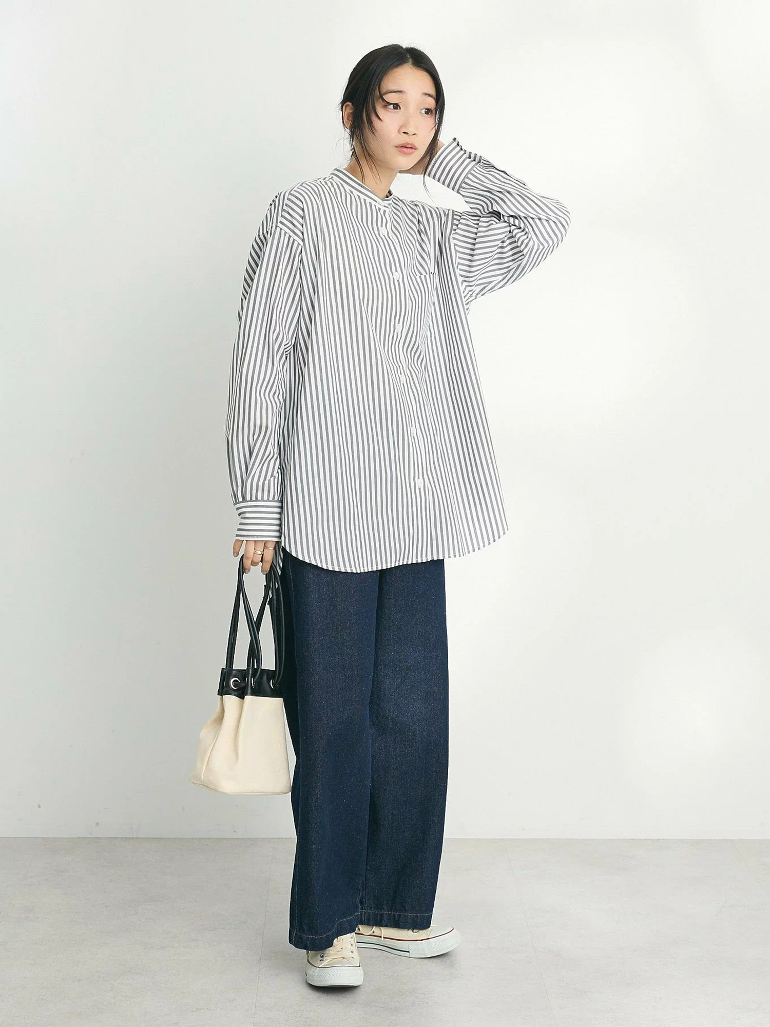 Hayato Band Collar Shirt