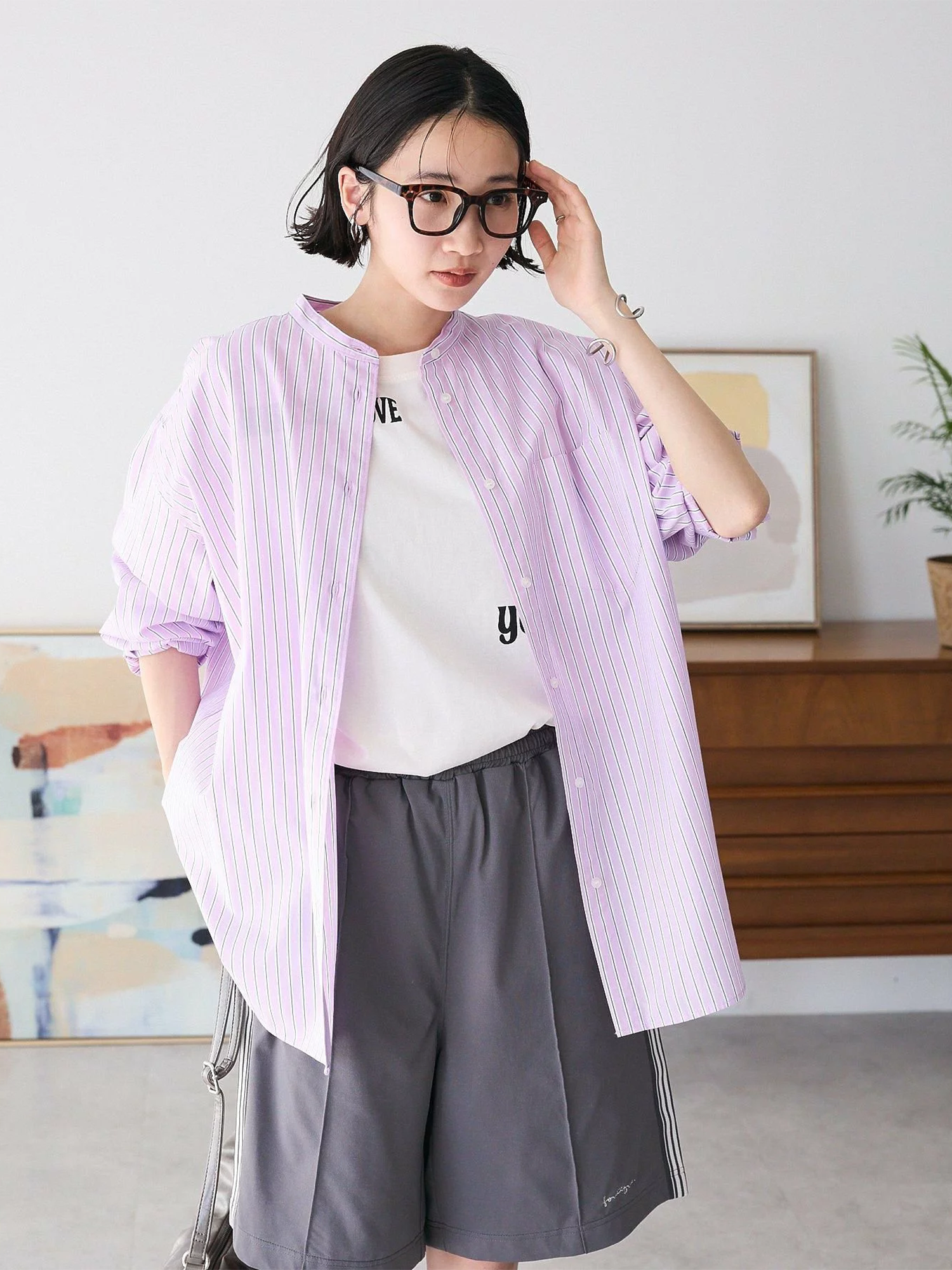 Hayato Band Collar Shirt