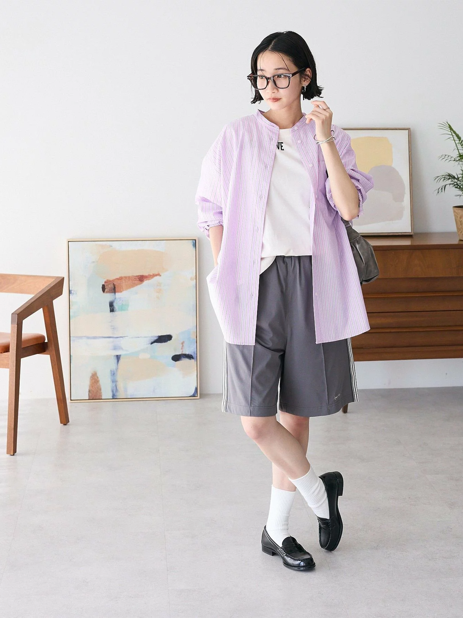 Hayato Band Collar Shirt