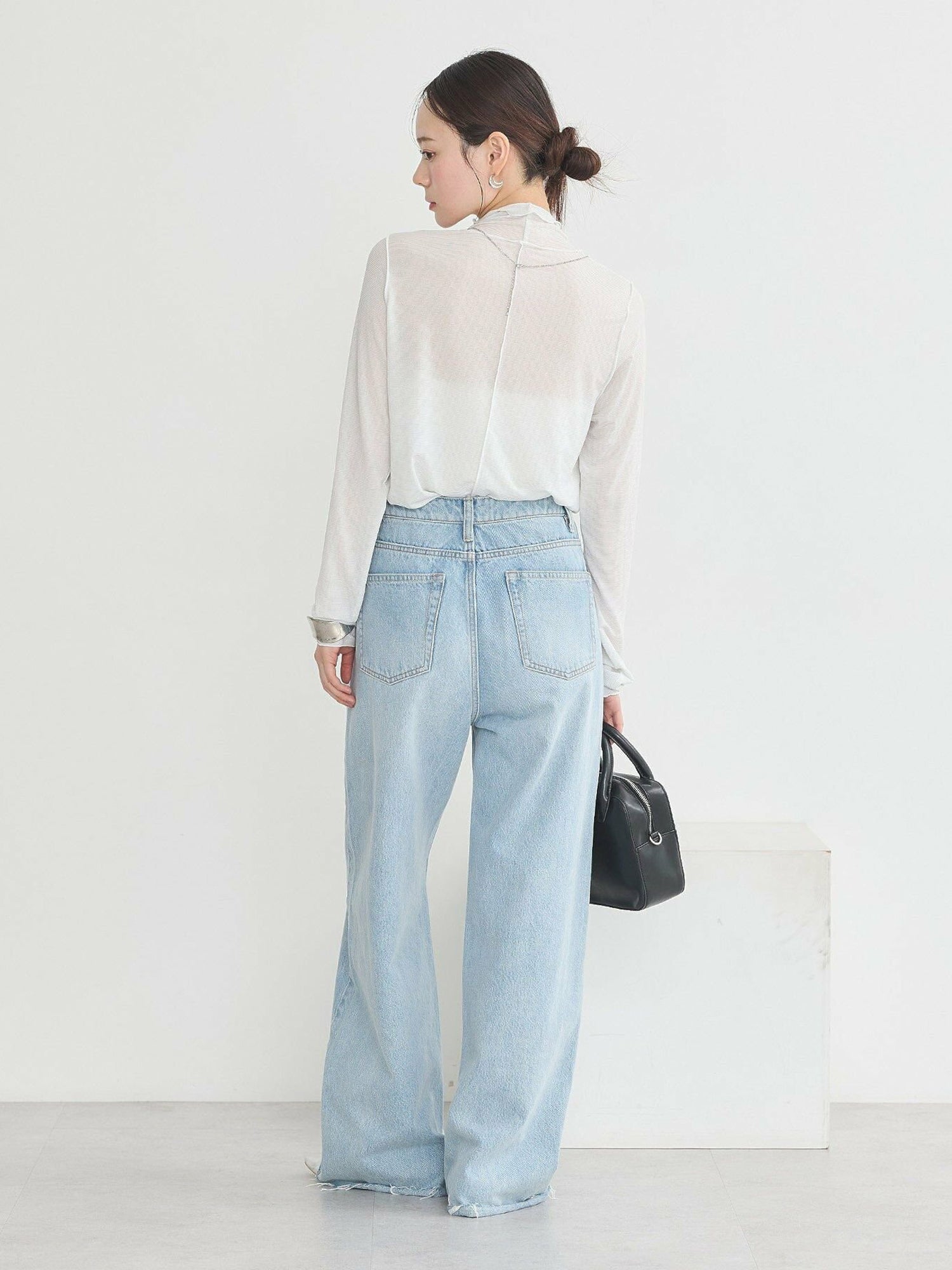 Oniyuri Wide Leg Denim Pants